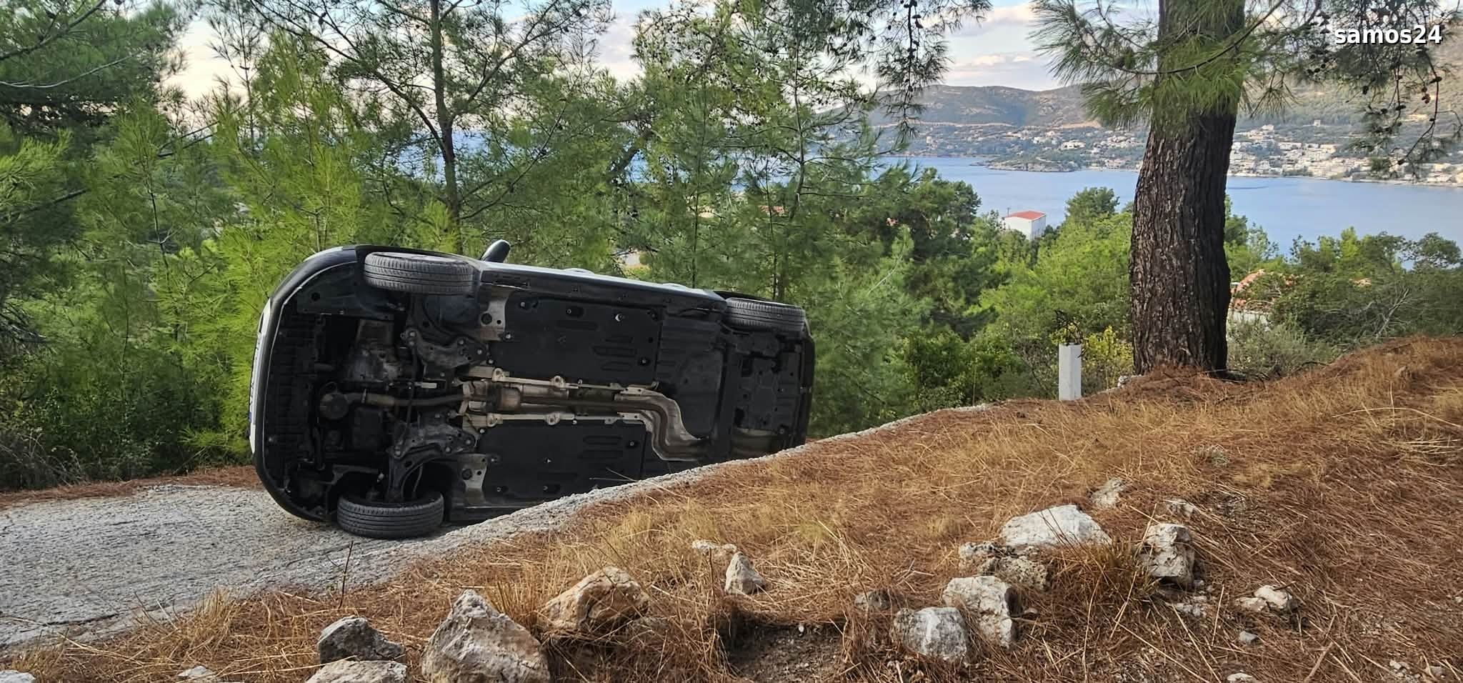 Σάμος: Ανατροπή ενοικιαζόμενου αυτοκινήτου
